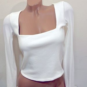 NWOT Zara Long Sleeve Ribbed Top